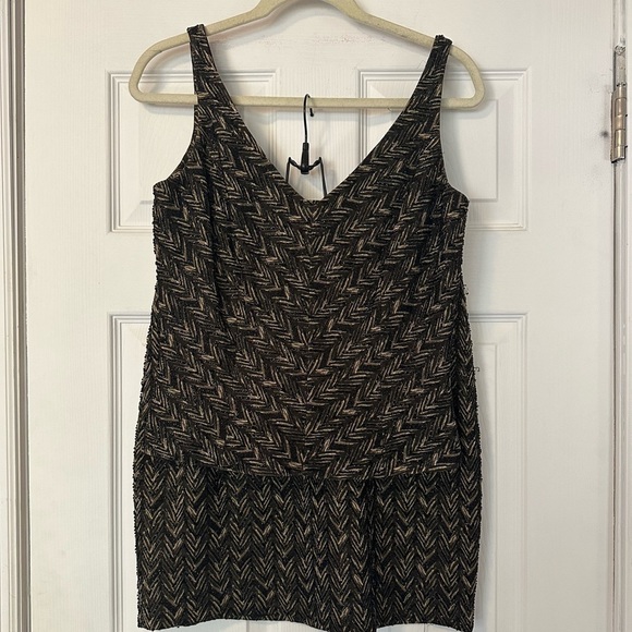 Carmen Marc Valvo Signature Beaded Tank Top and Skirt Set - Picture 1 of 16
